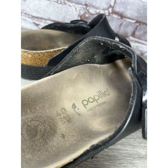 Birkenstock Papillio Arizona Platform Vegan Black Birko-Flor Sandals Women 40EU - Picture 10 of 16